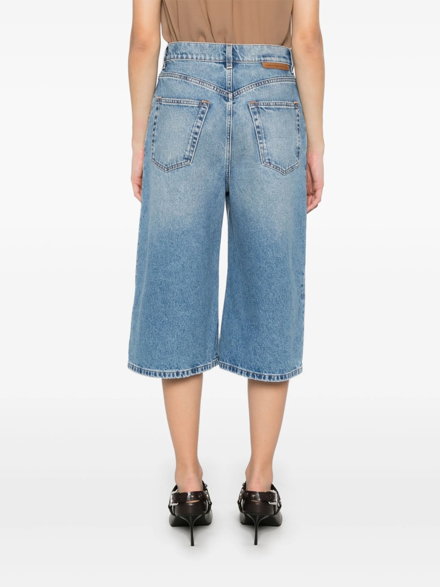 Pantaloni scurti Stella McCartney albastri din bumbac - Img 4