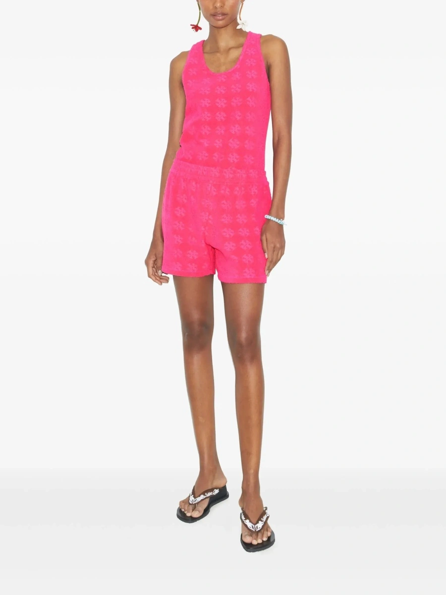 Pantaloni scurti Tory Burch roz din bumbac - Img 4