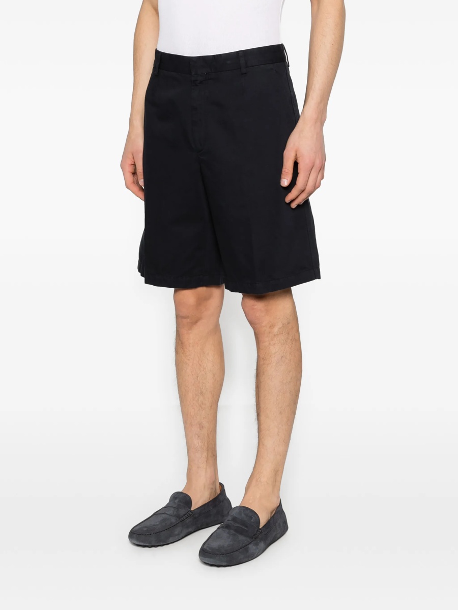 Pantaloni scurti ZEGNA albastri din bumbac si in - Img 3