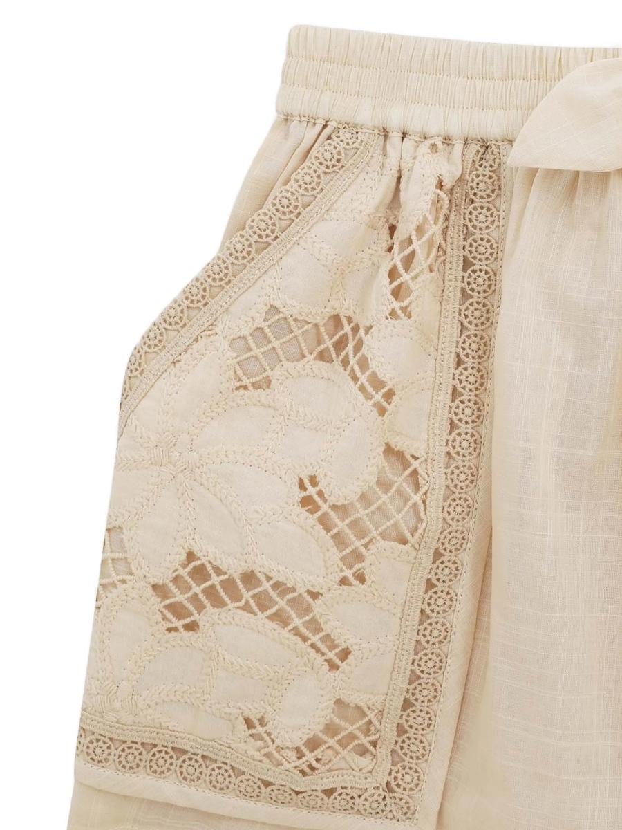 Pantaloni scurti ZIMMERMANN neutri din bumbac - Img 4