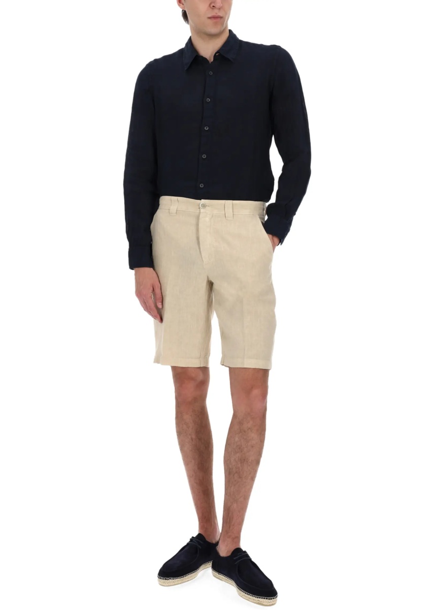 Pantaloni Shorts In Lino - Img 2