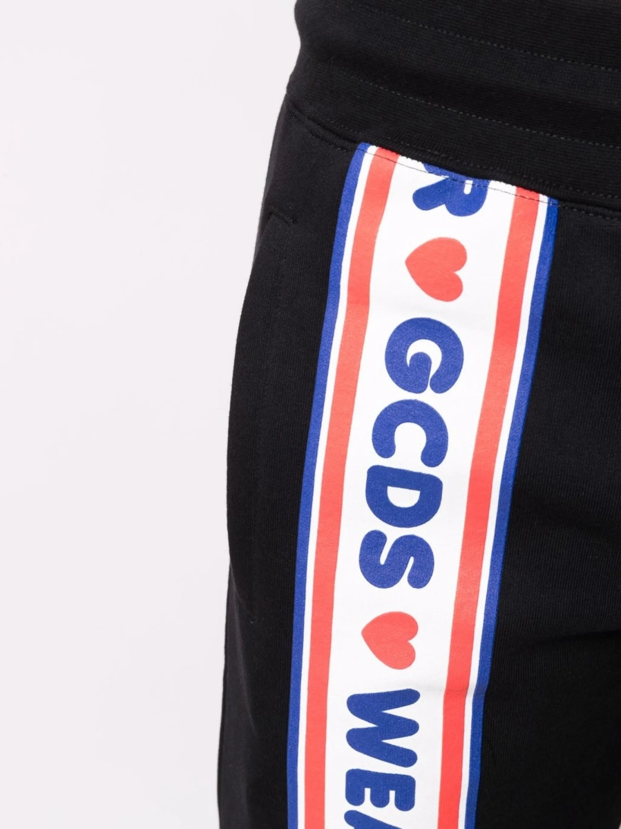 Pantaloni slim fit GCDS negri - Img 5