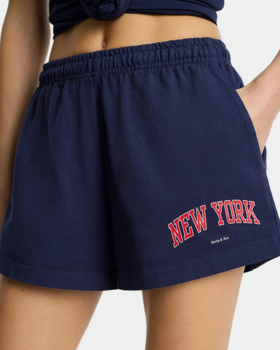 Pantaloni SPORTY&amp;RICH SHORT SH037606304BL106 DARK NAVY - Img 3