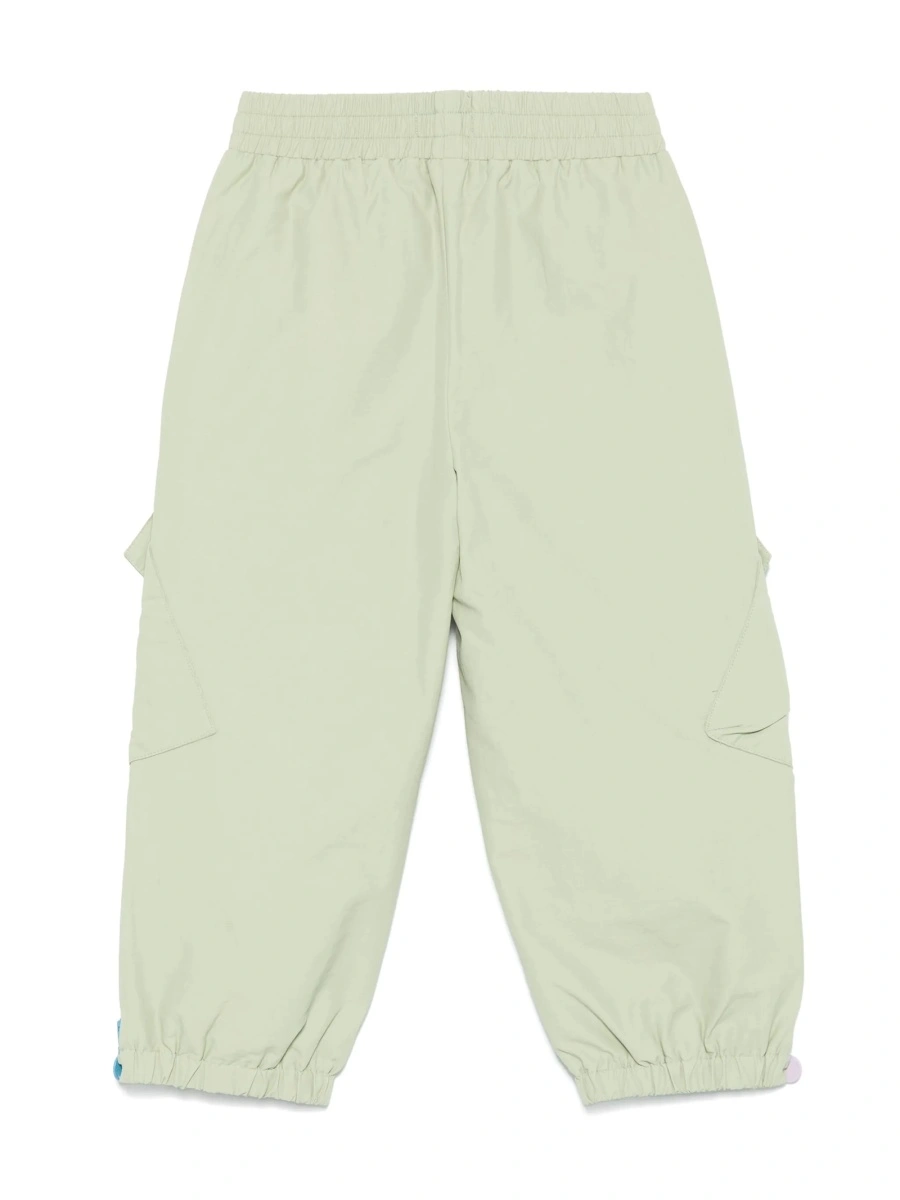 Pantaloni Stella McCartney verzi din bumbac si poliamida - Img 2
