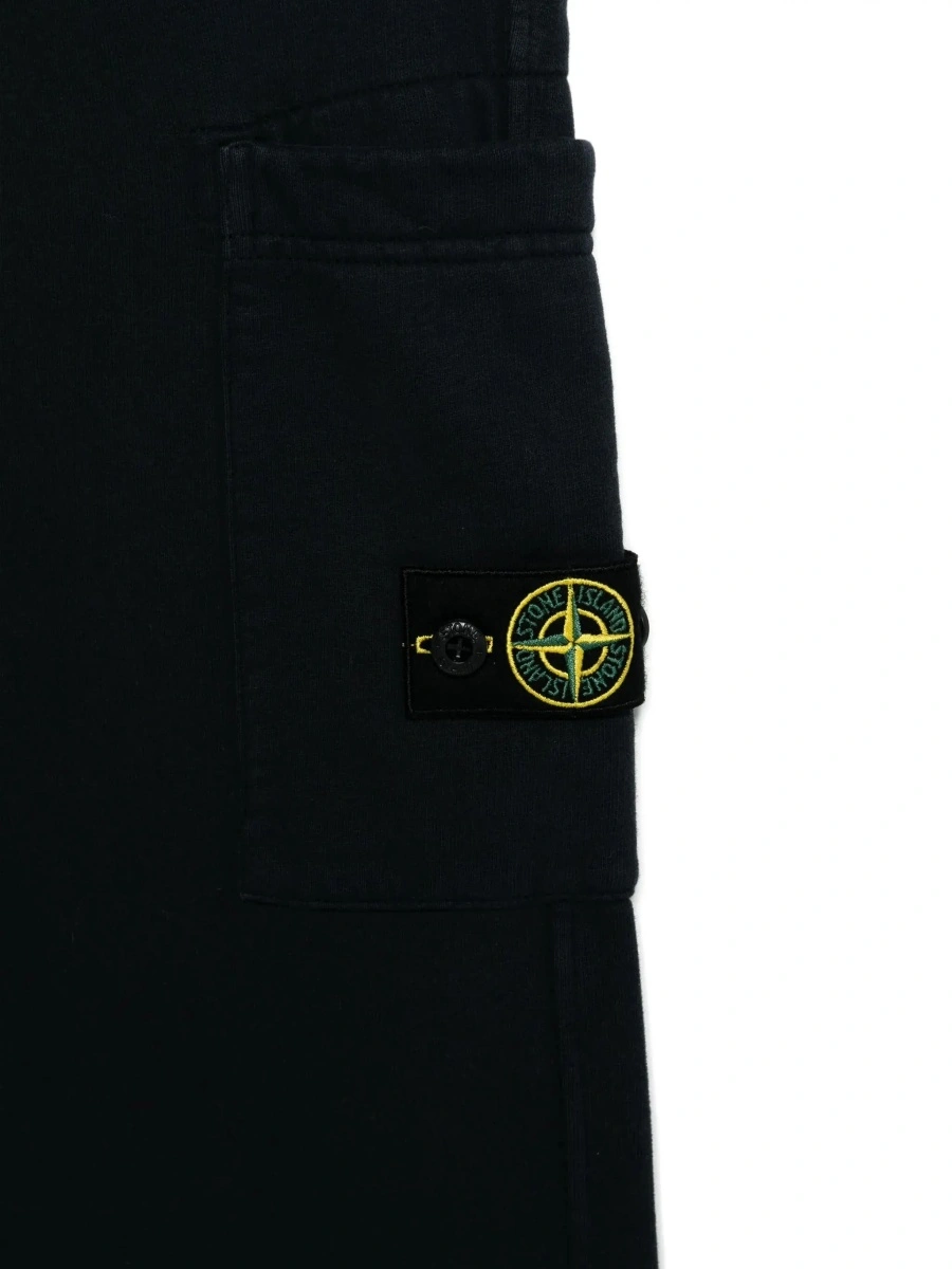 Pantaloni Stone Island albastri din bumbac - Img 5