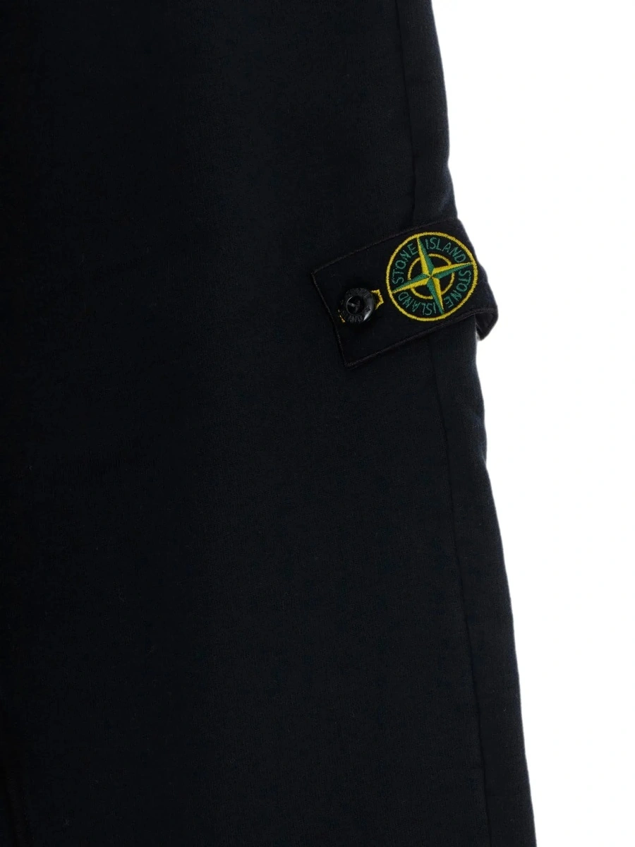Pantaloni Stone Island negri din bumbac - Img 5
