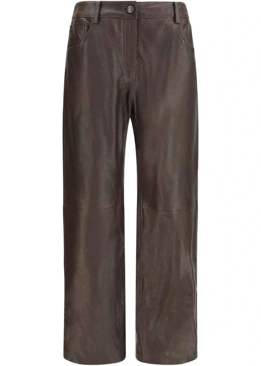 Pantaloni Straight-leg leather Pants - Img 6