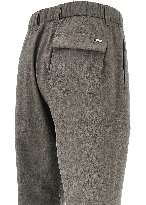 Pantaloni Stretch liht wool pants with drawstring - Img 4