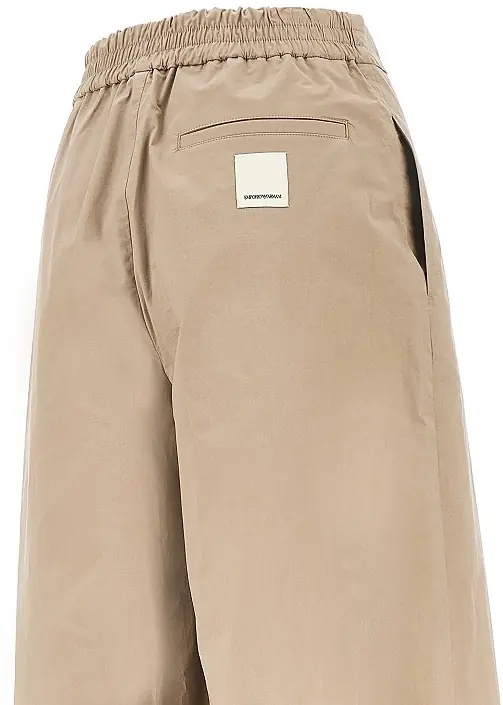 Pantaloni Stretch poplin wide leg pants - Img 4