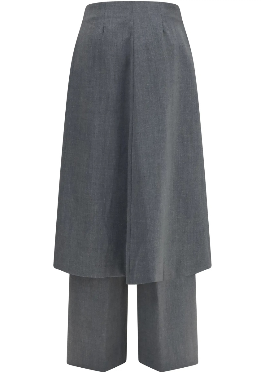 Pantaloni Tailored Pants with draped skirt panel - Img 2