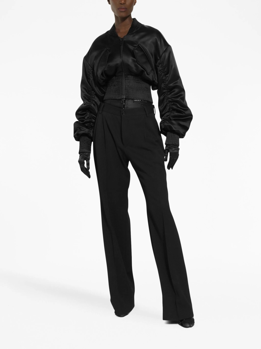 Pantaloni talie inalta Dolce &amp; Gabbana negri - Img 2