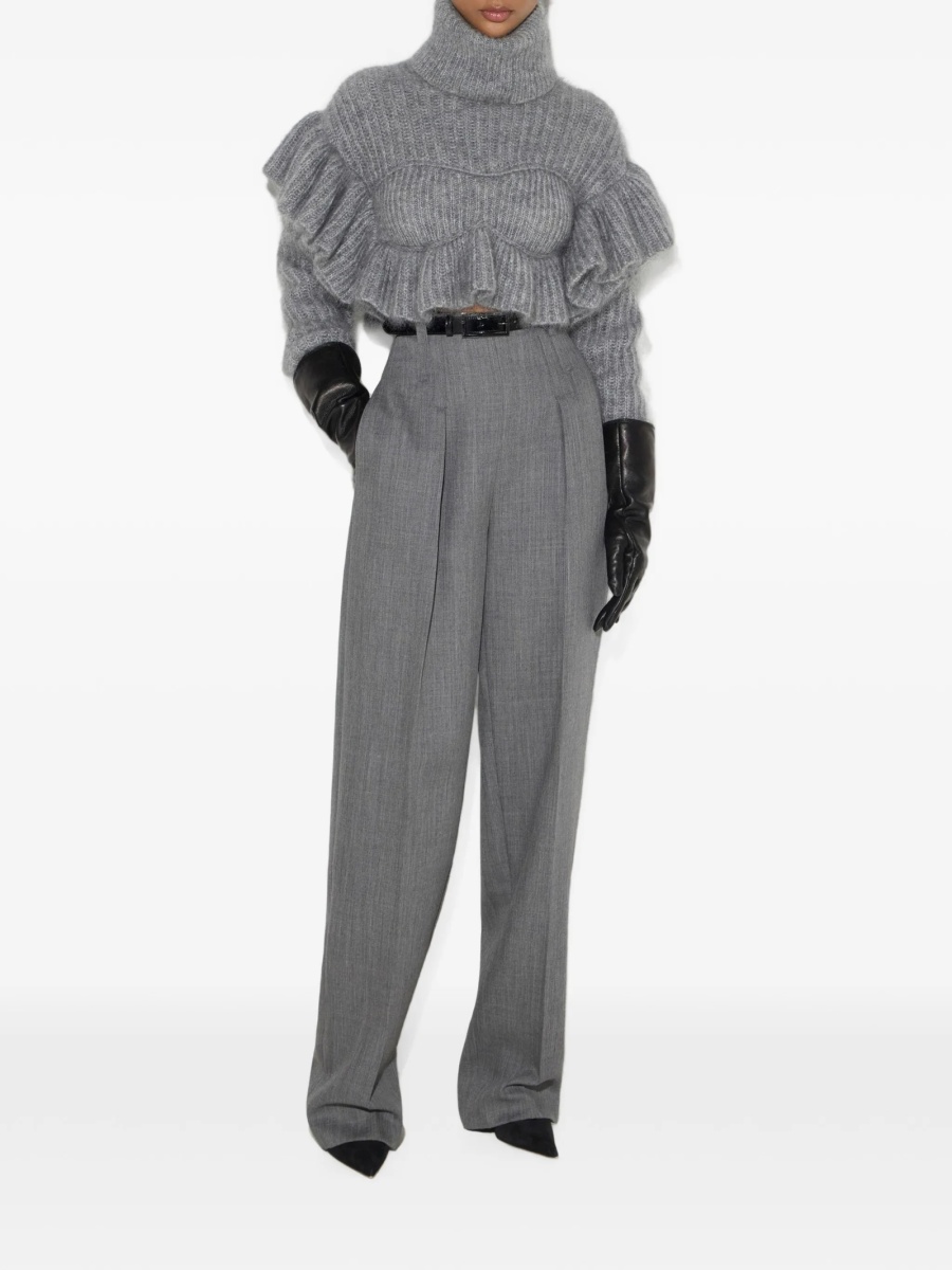 Pantaloni talie inalta Elisabetta Franchi gri - Img 2