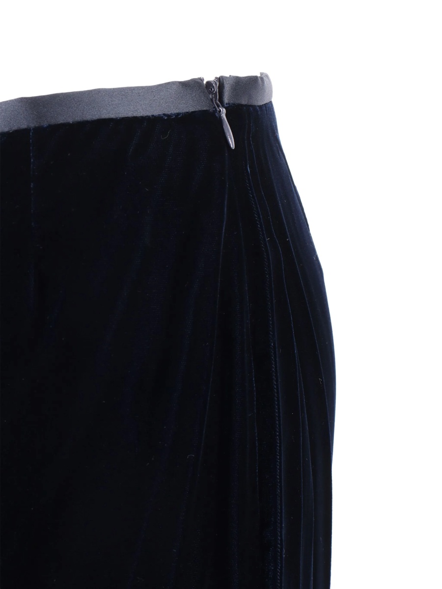 Pantaloni talie inalta Emporio Armani albastri - Img 3