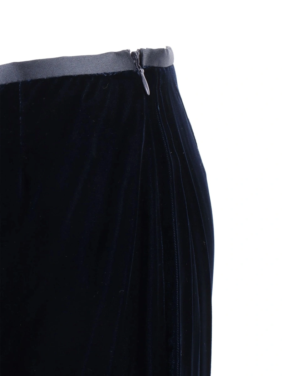 Pantaloni talie inalta Emporio Armani albastri - Img 3