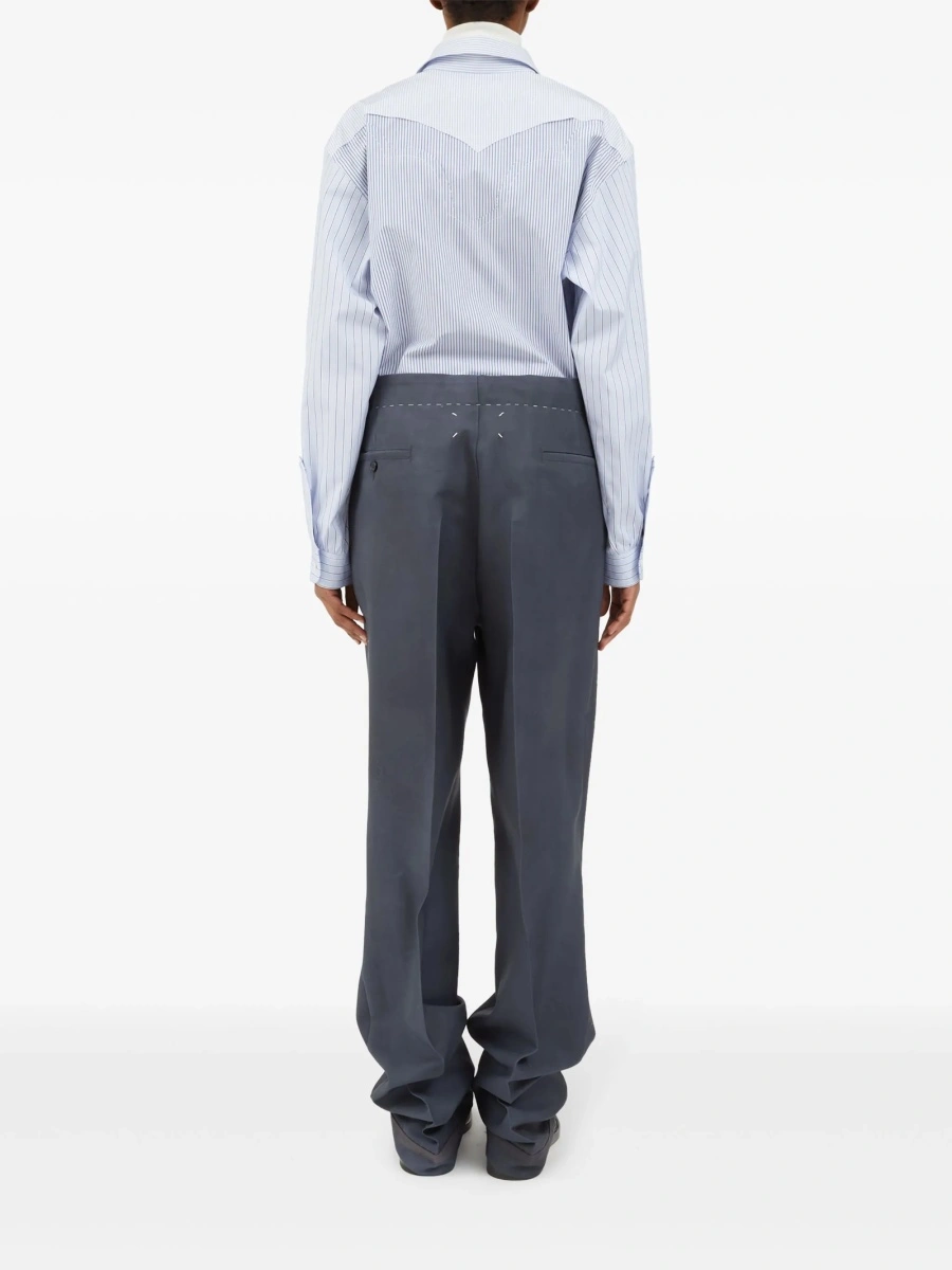 Pantaloni talie inalta Maison Margiela gri - Img 4