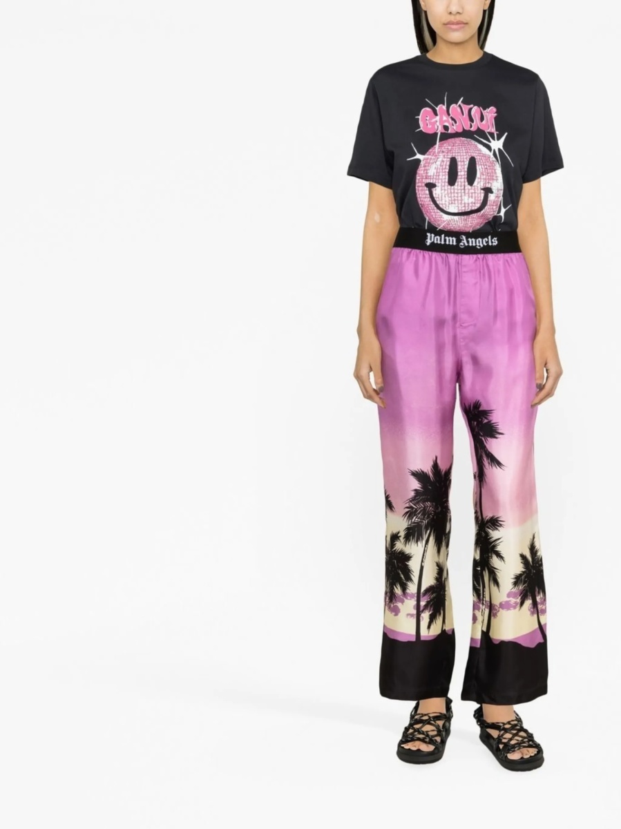 Pantaloni talie inalta Palm Angels violet - Img 2