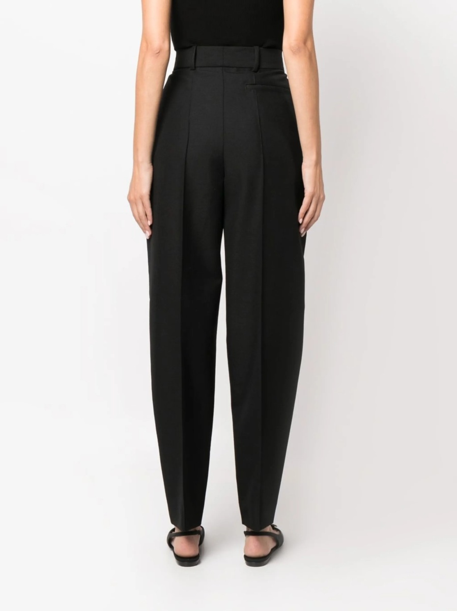 Pantaloni talie inalta Tory Burch negri - Img 4