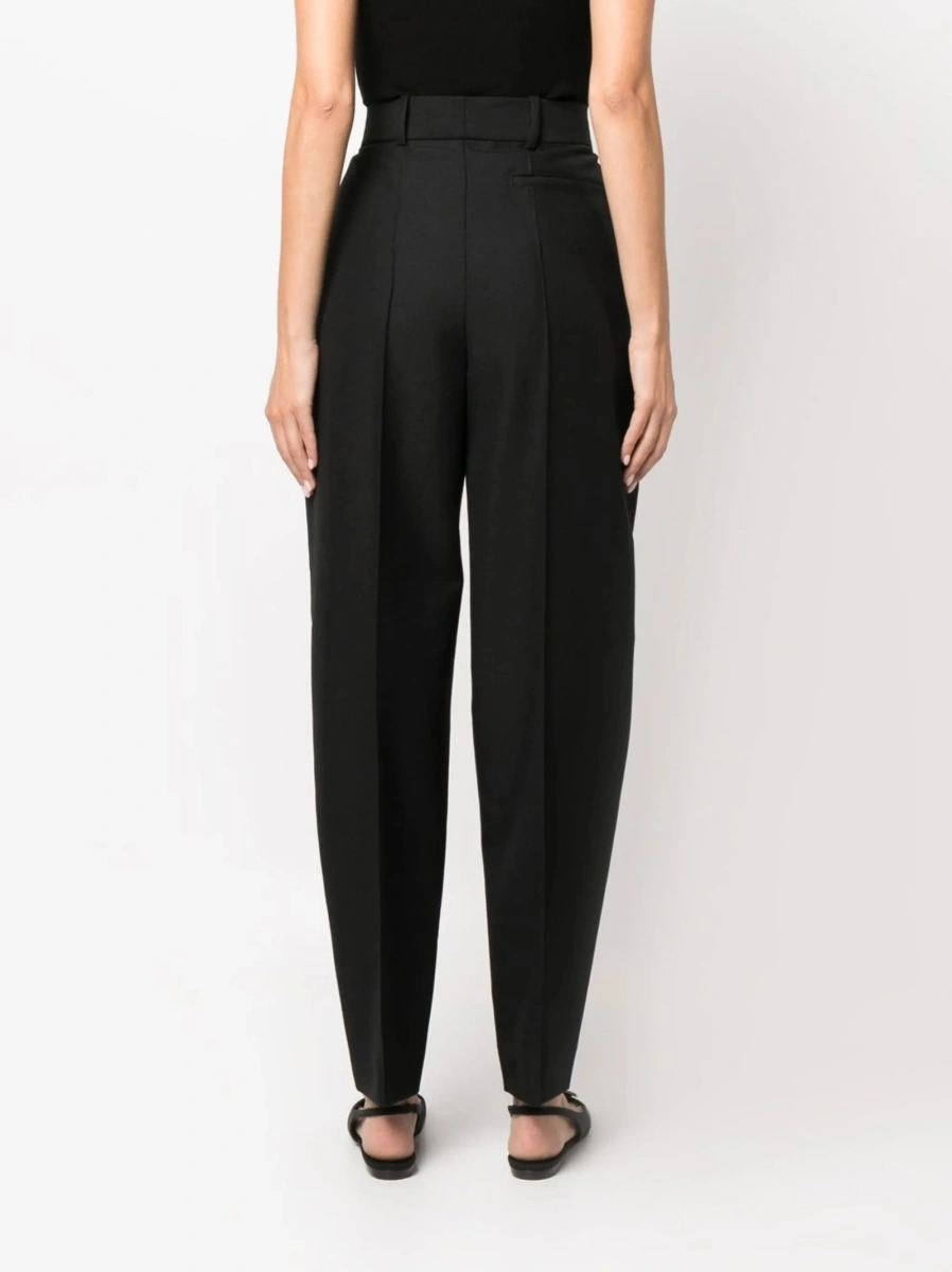 Pantaloni talie inalta Tory Burch negri - Img 4