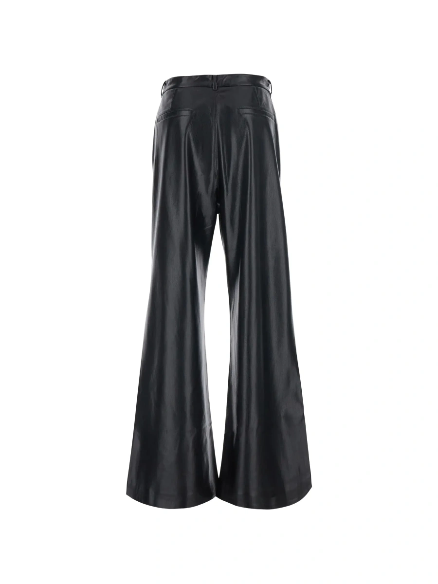 Pantaloni THE ANDAMANE negri din piele ecologica - Img 4