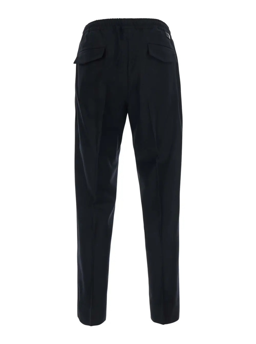 Pantaloni 'TOKYO' black Pants with pockets and elasticated waist in cotton for men - Img 2