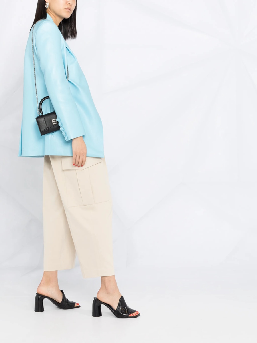 Pantaloni trei sferturi Givenchy neutri din bumbac - Img 4