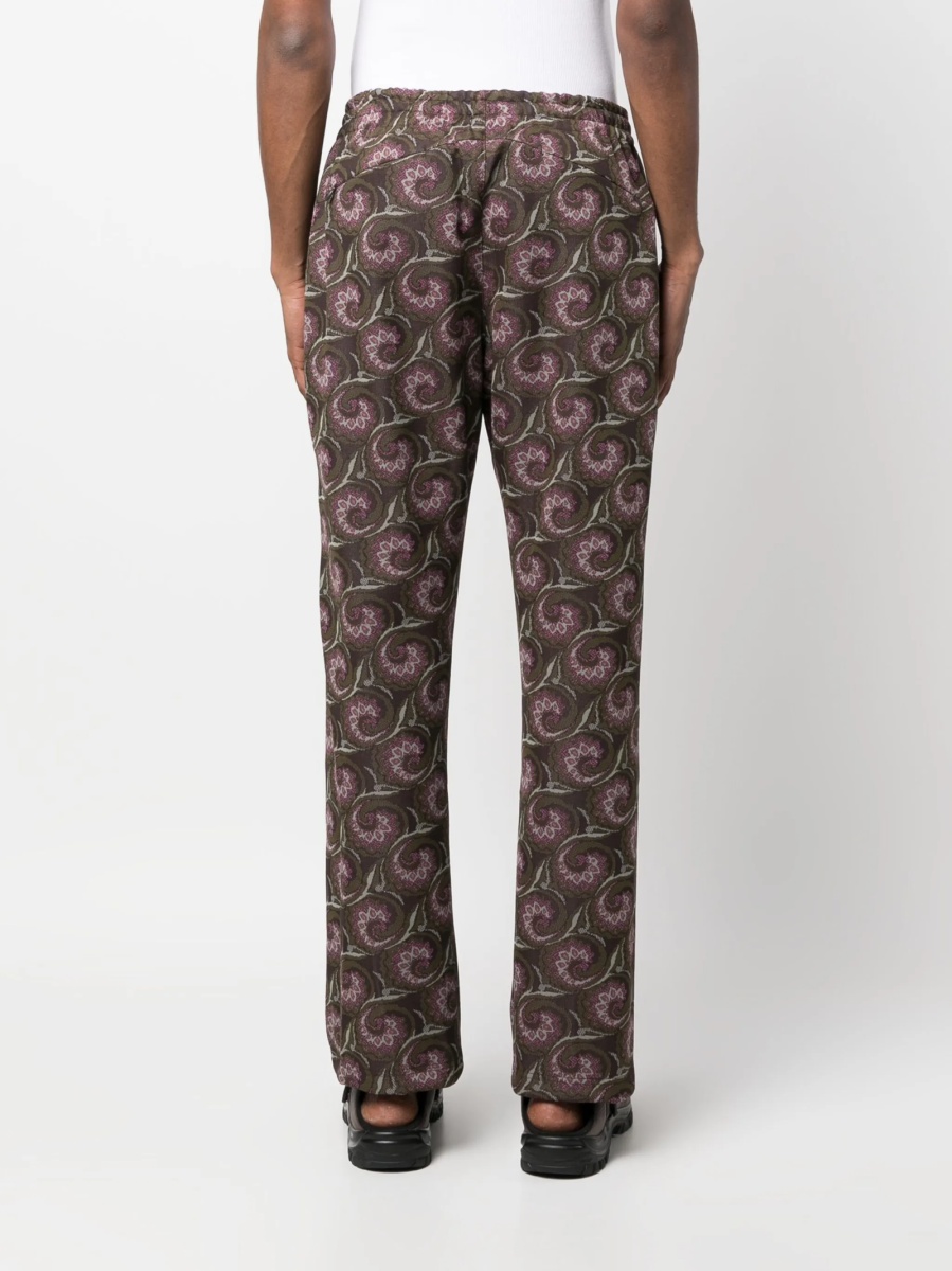 Pantaloni tur lasat BARACUTA X NEEDLES maro din polyester - Img 4