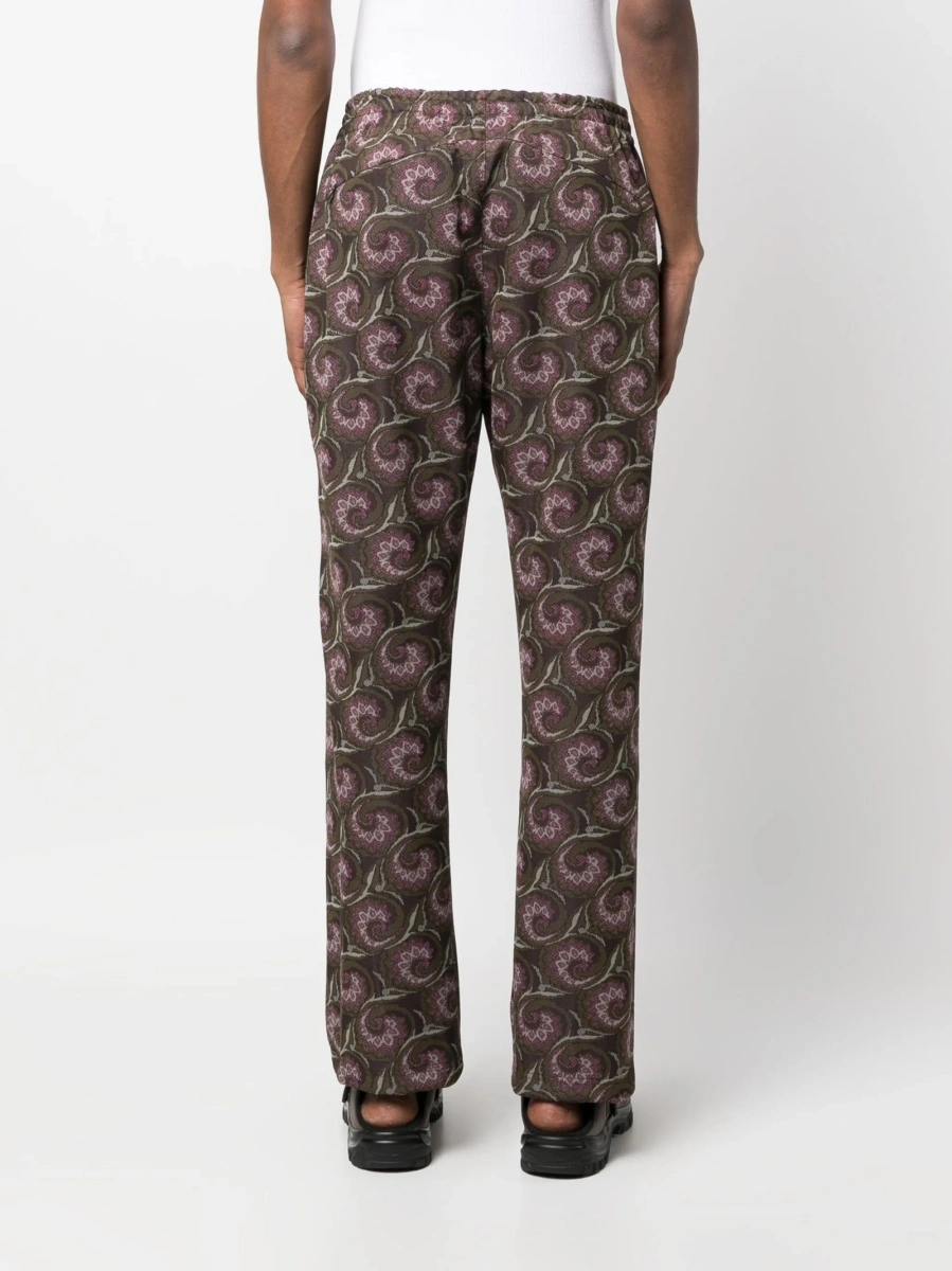 Pantaloni tur lasat BARACUTA X NEEDLES maro din polyester - Img 4