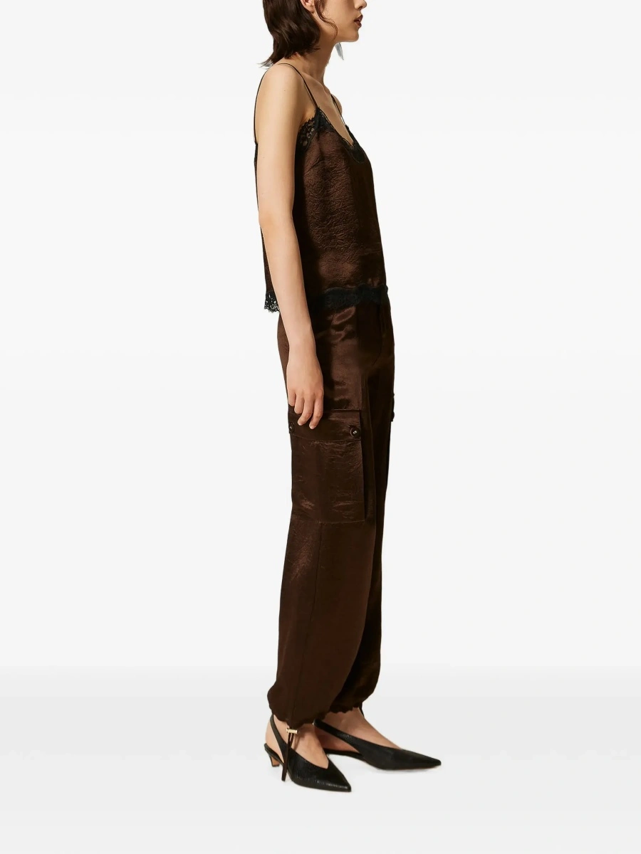 Pantaloni TWINSET maro - Img 5