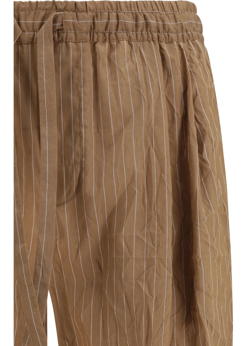 Pantaloni Vanity Pants in striped froissé fabric - Img 3