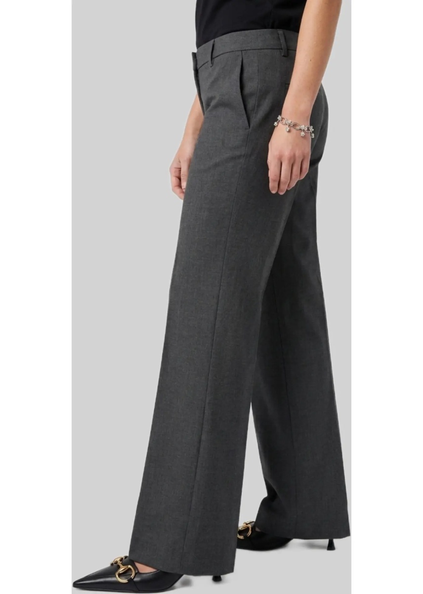 Pantaloni Wide-Leg Stretch Canvas Trousers - Img 2