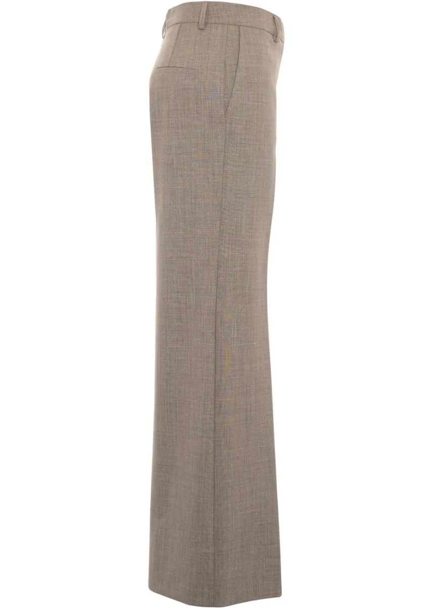 Pantaloni Wide-leg trousers in wool blend - Img 3