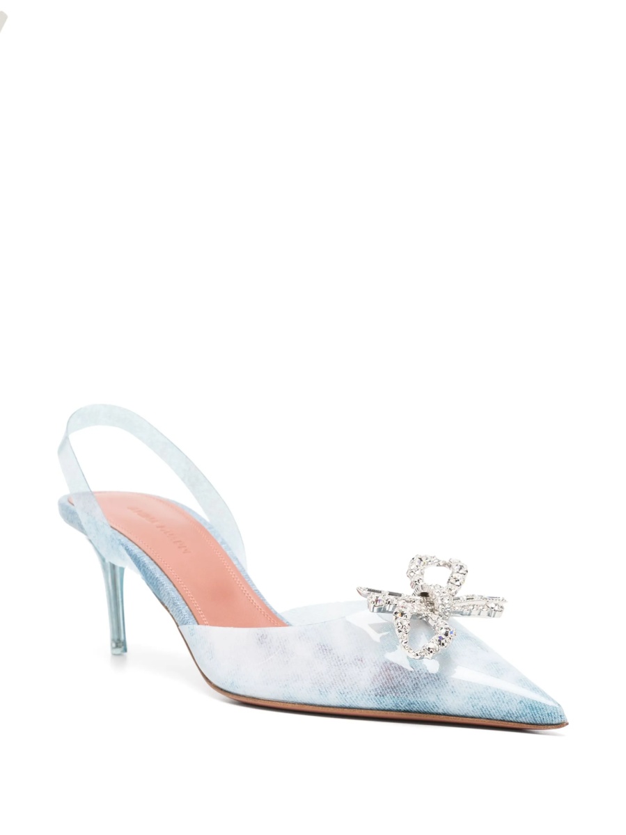 Pantofi cu toc AMINA MUADDI albastri din pvc - Img 2