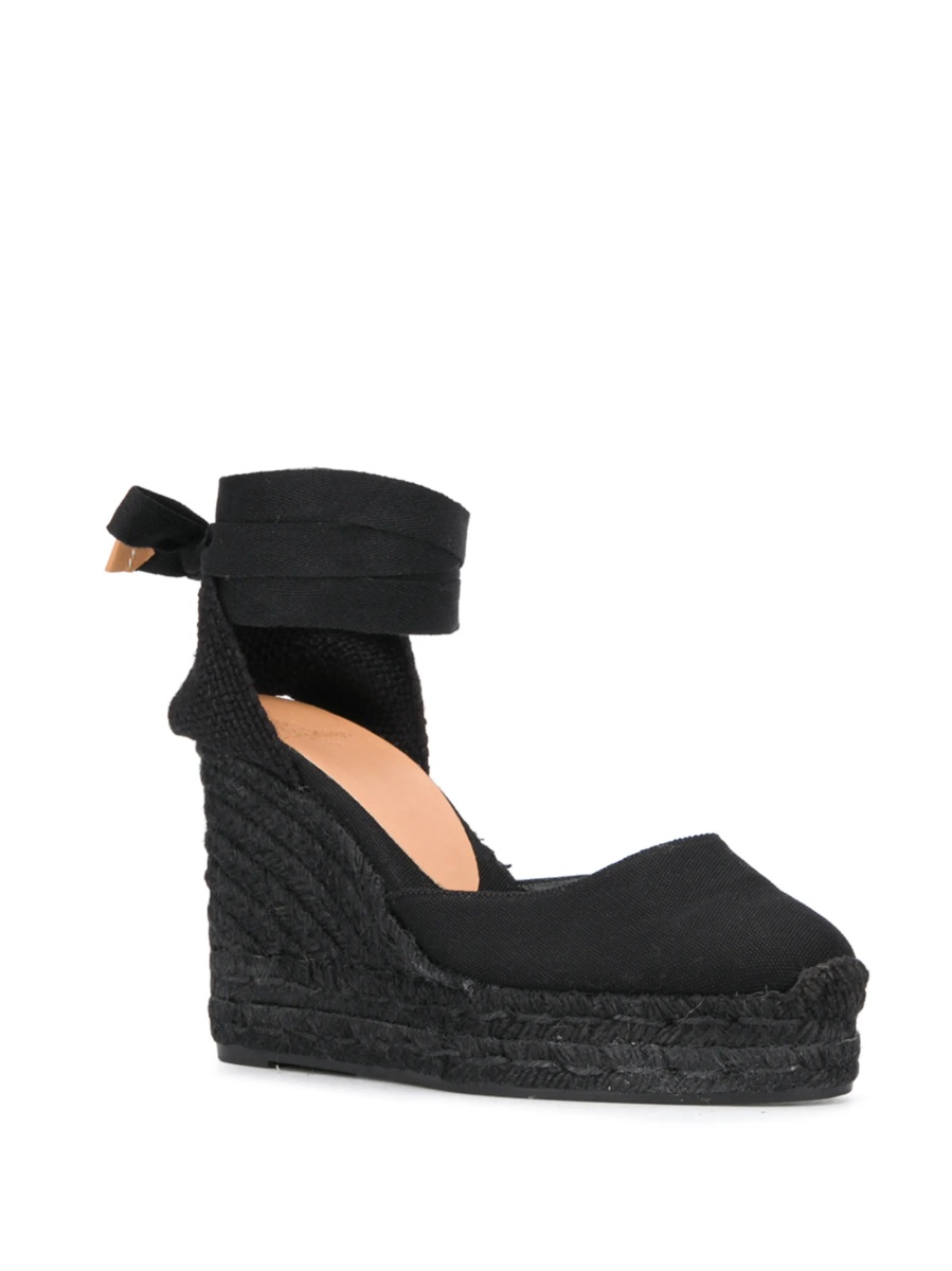 Pantofi cu toc CASTAÑER negri din material textil - Img 2
