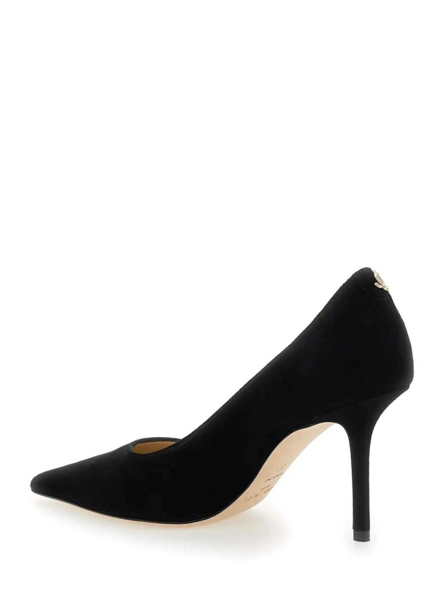 Pantofi cu toc Jimmy Choo negri din piele intoarsa - Img 3