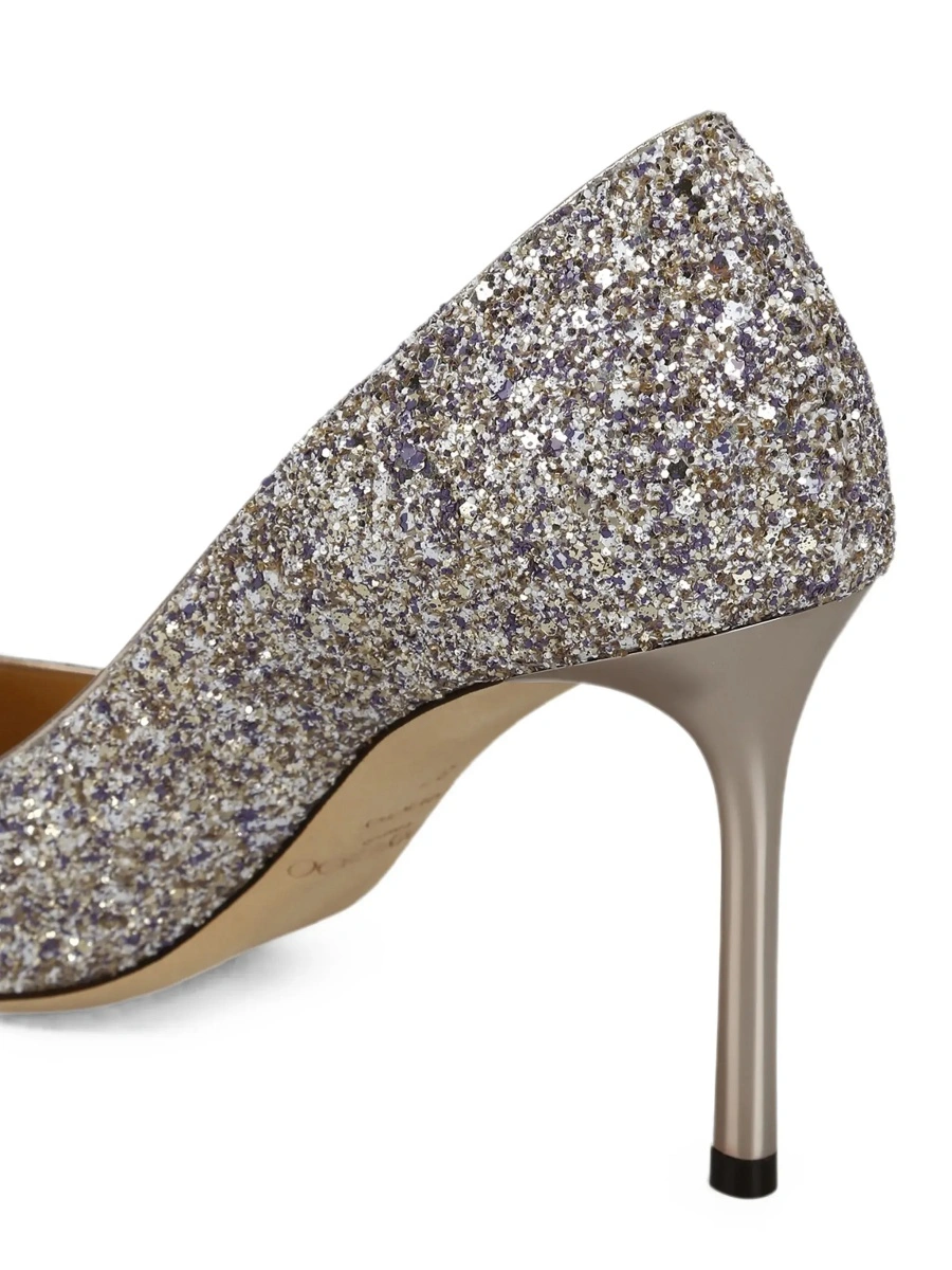 Pantofi cu toc Jimmy Choo 'Romy' gri din material textil - Img 7