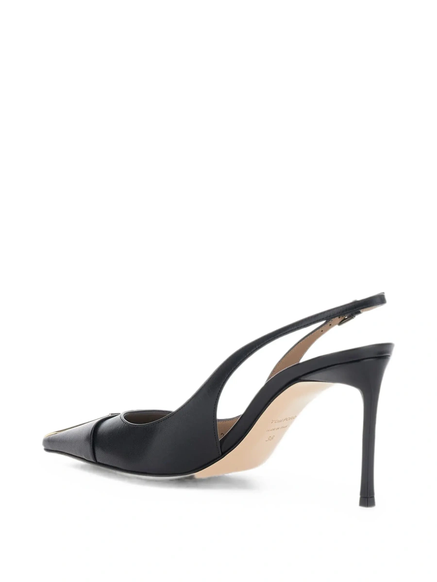 Pantofi cu toc Tom Ford negri din piele - Img 6