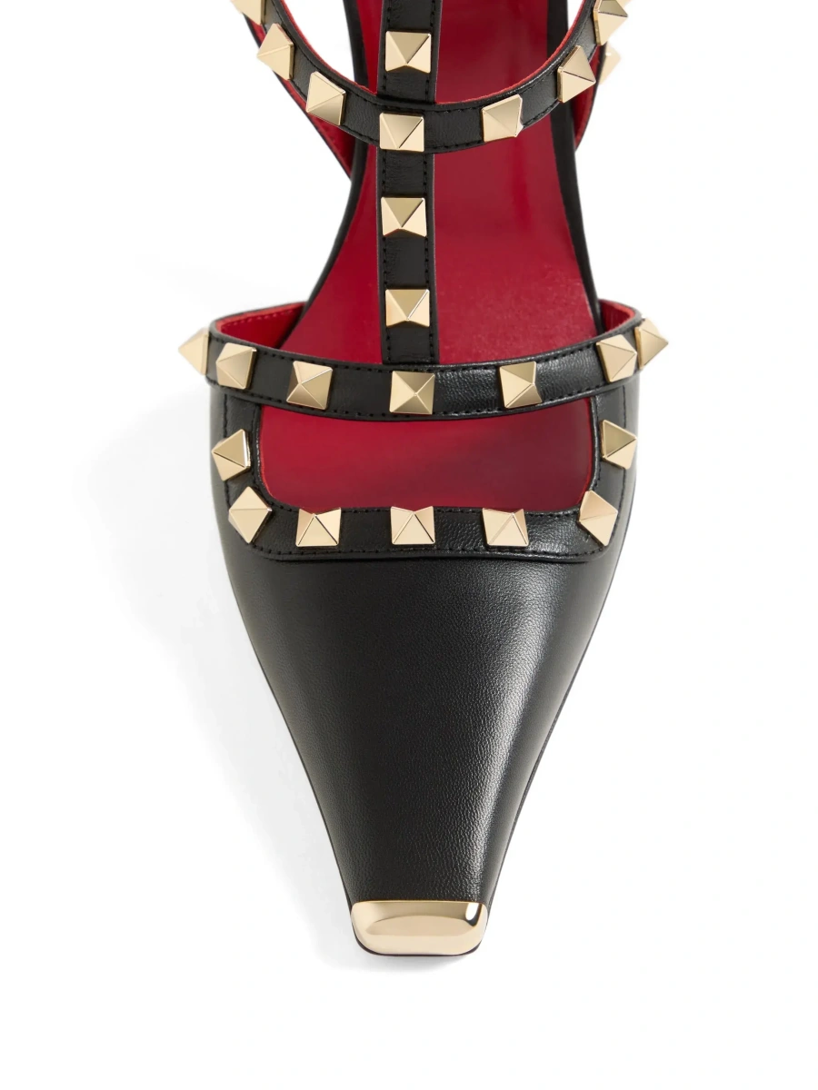 Pantofi cu toc Valentino Garavani 'Rockstud' negri din piele - Img 8