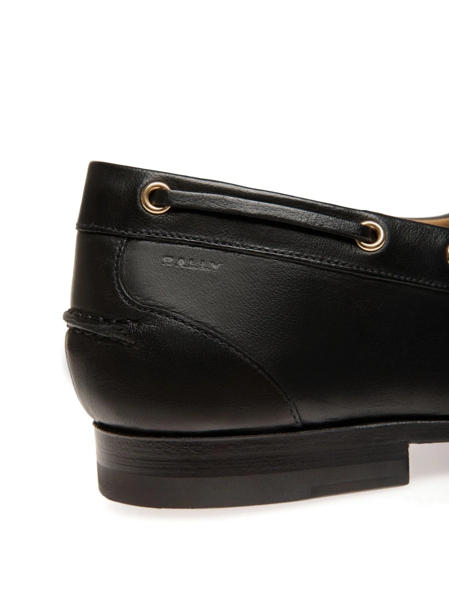 Pantofi Derby Bally negri din piele - Img 4