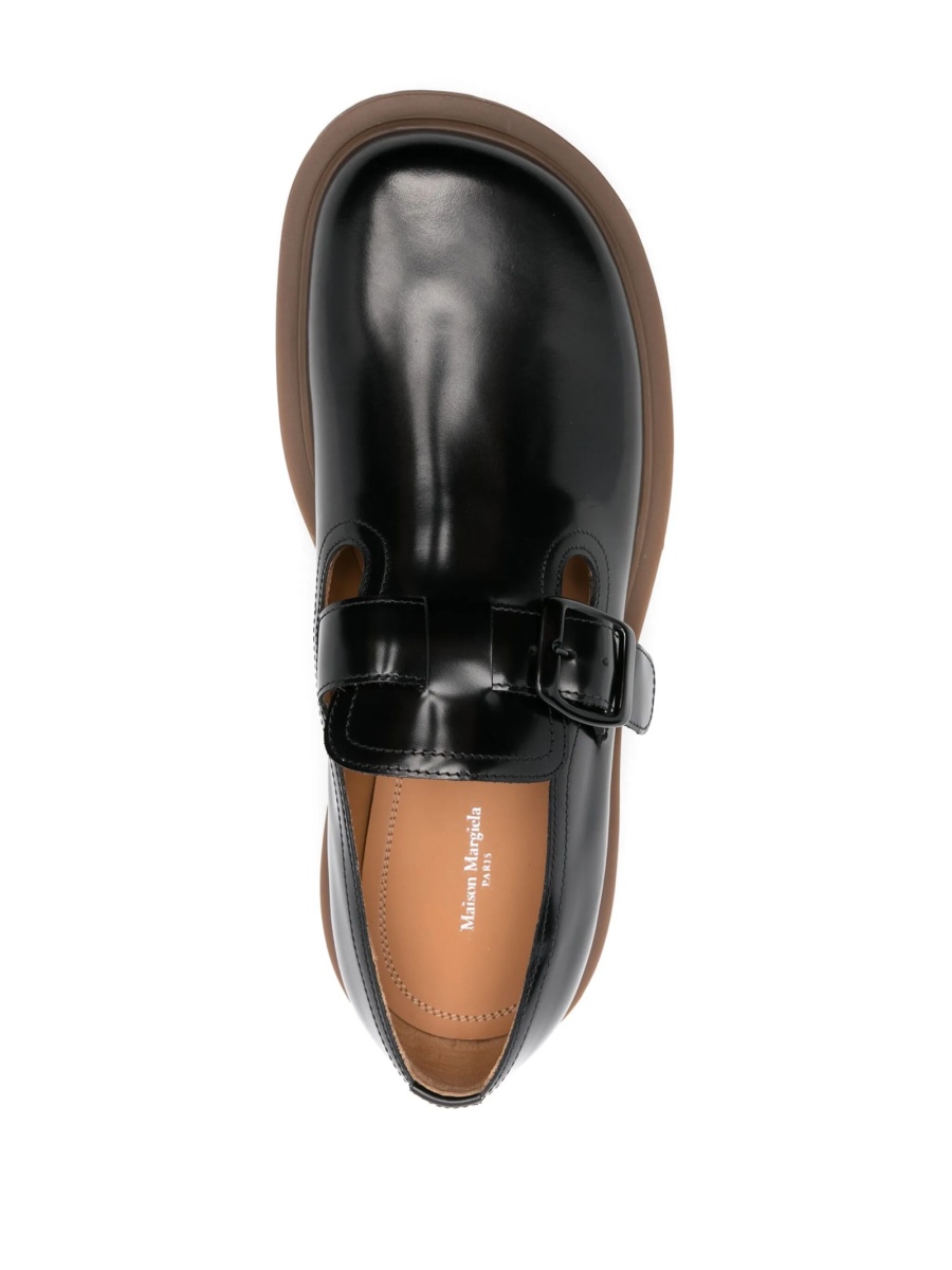 Pantofi Derby Maison Margiela negri din piele - Img 4