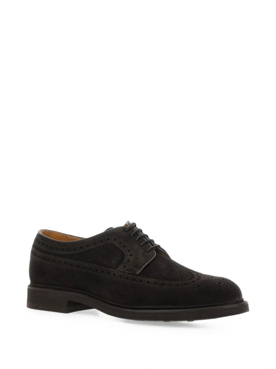Pantofi eleganti BERWICK maro din piele intoarsa - Img 5