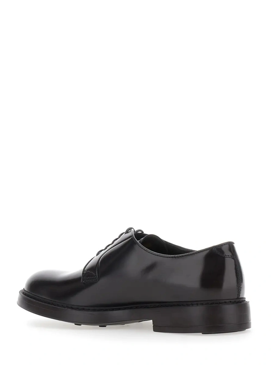 Pantofi eleganti Doucal's negri din piele - Img 3