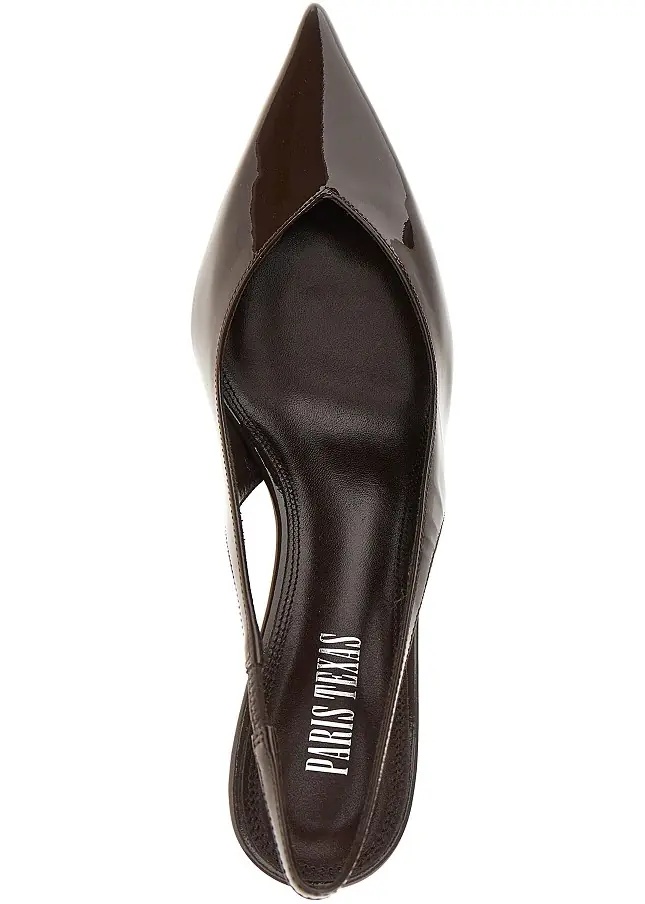 Pantofi 'Lidia' patent-leather slingback pumps - Img 4