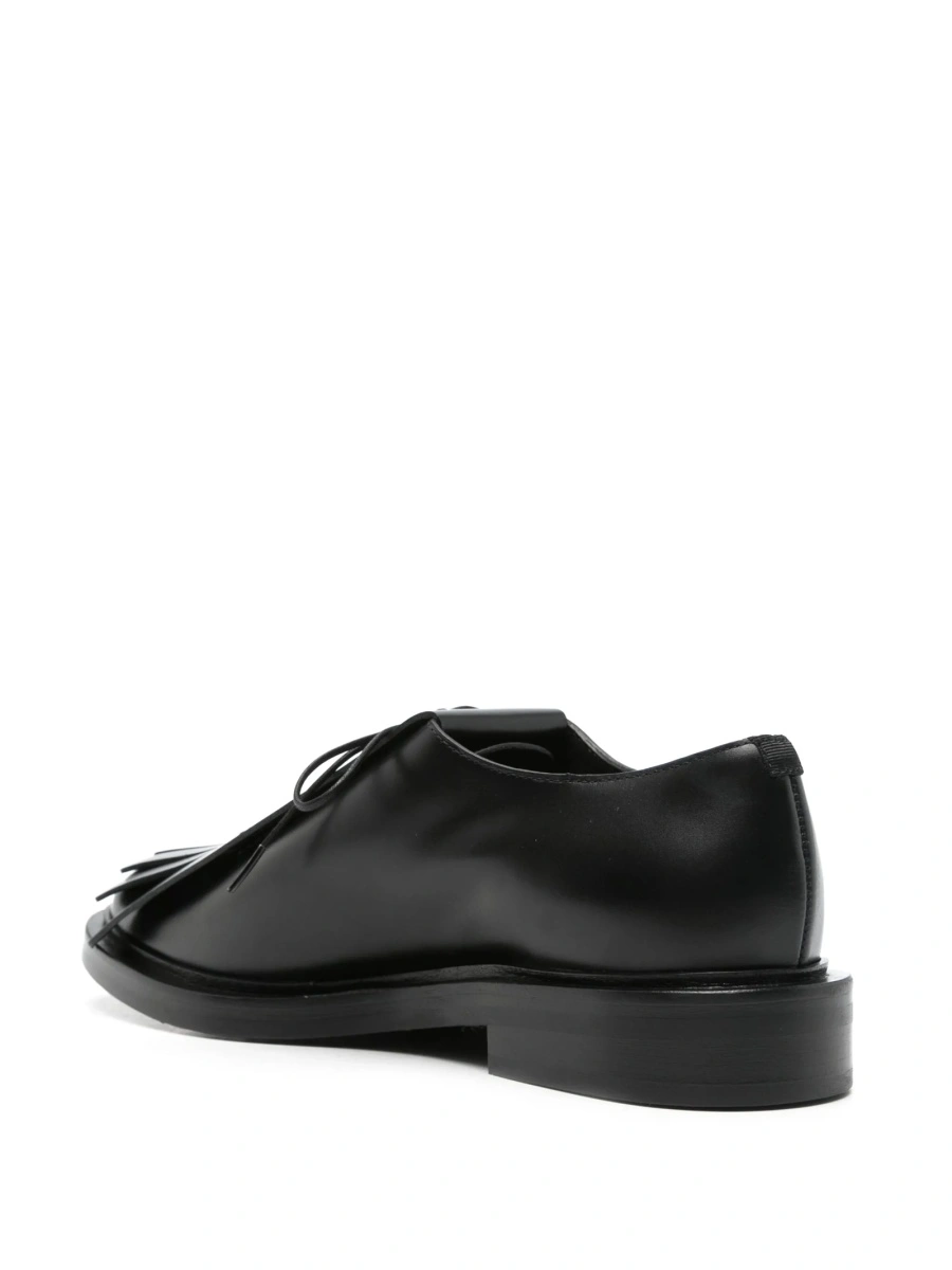 Pantofi Oxford Max Mara negri din piele - Img 3