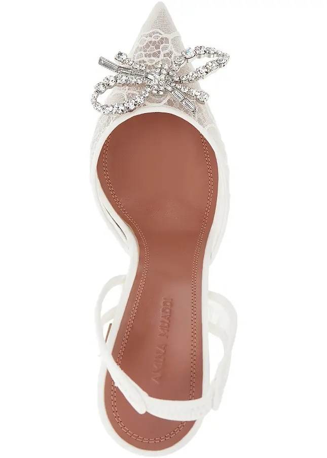 Pantofi 'Rosie Sling' lace slingback pumps - Img 4