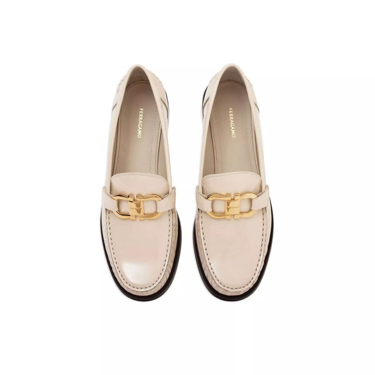 Pantofi Salvatore Ferragamo Maryan Leather Loafers - Img 3