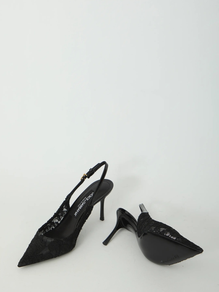 Pantofi Taormina Lace Slingback Pumps - Img 5