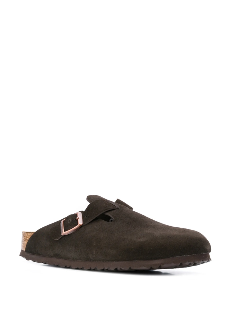 Papuci Birkenstock maro din piele intoarsa - Img 2