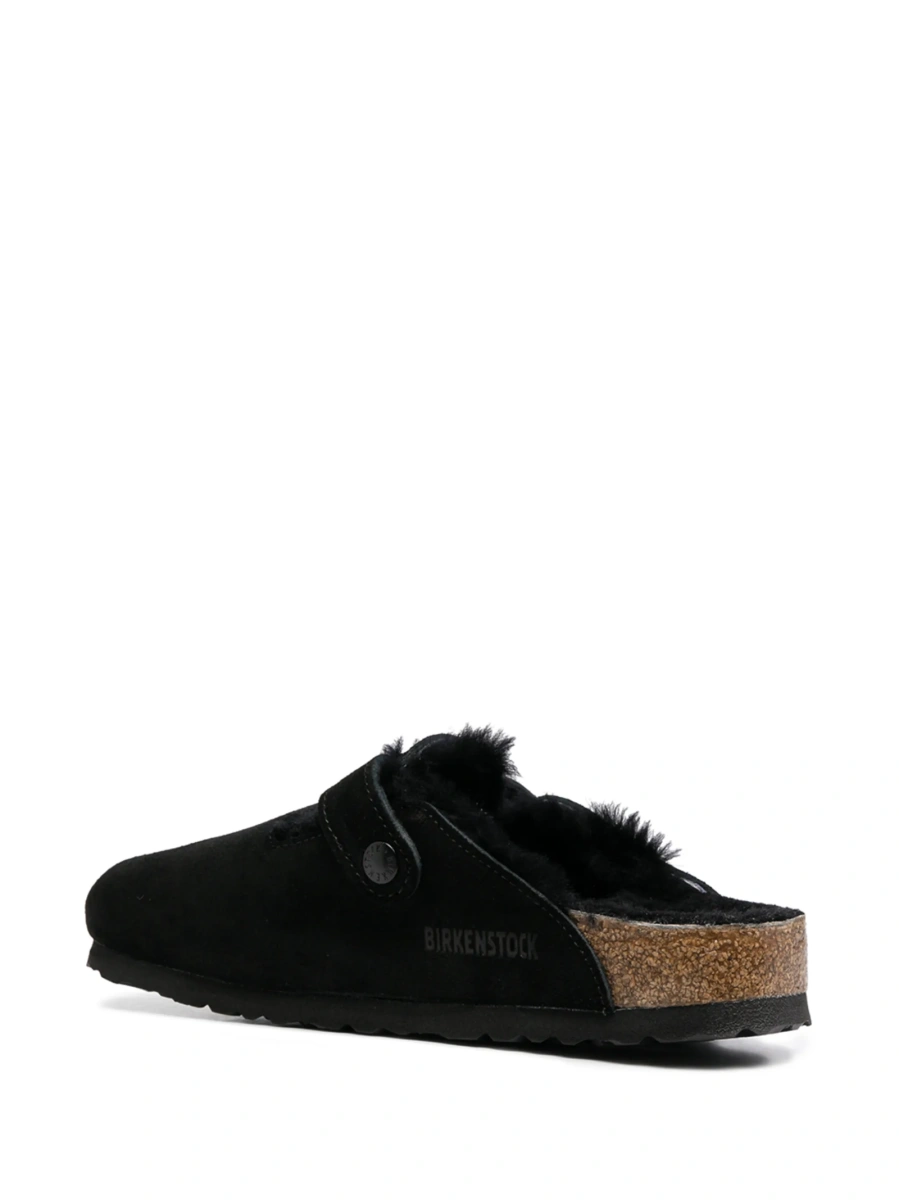 Papuci Birkenstock negri din piele intoarsa - Img 3
