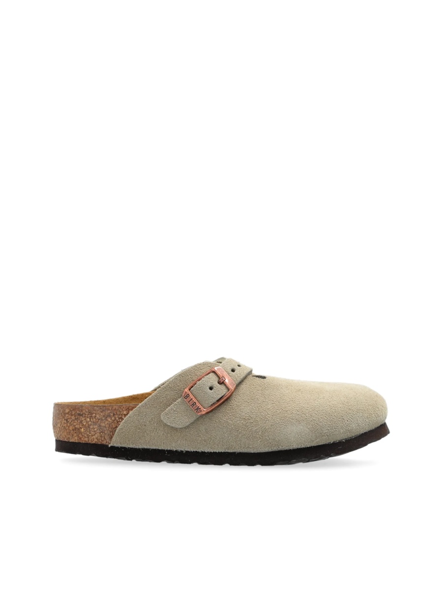Papuci Birkenstock neutri din piele intoarsa - Img 2