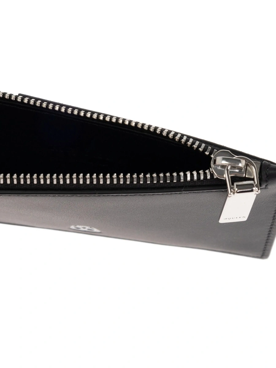 Portofel Alexander McQueen negru din piele - Img 4
